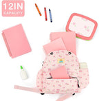 STEAMEDBUN Corduroy Toddler Backpack for Girls 2-4: Kids backpack for Boys Girls - 12 inch Preschool Kindergarten Backpacks - Rose