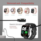 2 Pack Smart Watch Magnetic Charging Cable for IDW28, IDW25, IDW19, TGW01, GTX20, DR03, DR06, DR05 and More Smartwatches - Fast Charging, High Compatibility