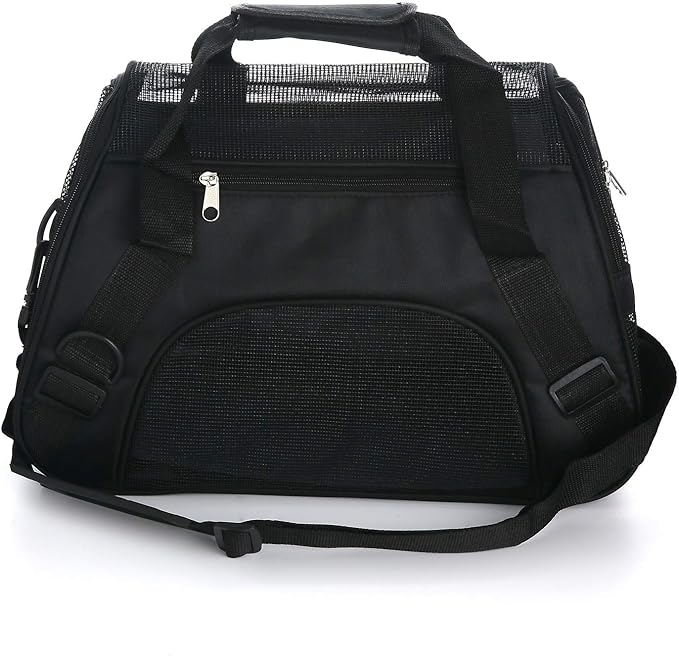MuchL Pet Carrier Soft-Sided Carriers for Cat Carriers Dog Carrier for Small Medium Cats Dogs Puppies Pet Carrier Airline Approved Cat Dog Pet Travel Carrier (Medium,Black)