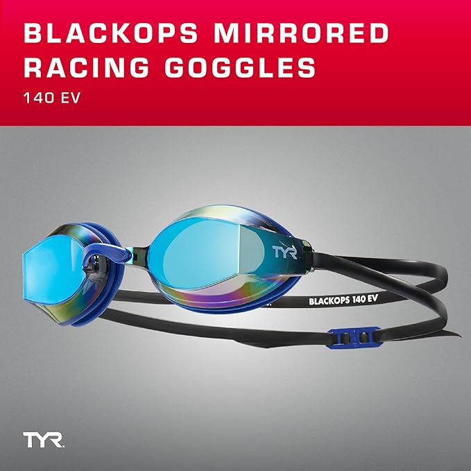 TYR Blackops 140 EV Racing Swim Goggles for Men and Women, Anti-Fog Competitive Swimming Goggles