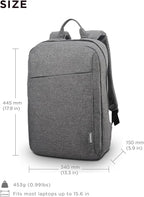 Lenovo Casual Laptop Backpack B210 - 15.6 inch - Padded Laptop/Tablet Compartment - Durable and Water-Repellent Fabric - Lightweight - Grey
