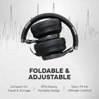 ARTIX Over Ear Headphones Wired with Microphone and Volume Control, Foldable Noise Isolating Headset with Deep Bass for School, Laptop, Computer, Chromebook, Tablet, Travel (3.5mm Jack)