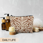 Mexican Gifts for Women, Mexican Mom Gifts, Mexican Cosmetic Bag for Women, Vintage Mexican Talavera Art Makeup Bag, Retro Floral Makeup Pouch
