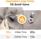 Maliton Inflatable Travel Foot Rest Pillow, Kids Airplane Bed, Adjustable Height Leg Pillow for Air Travel, Make a Flat Bed for Kids and Toddlers, Great for Airplane, Train, car（Grey, 1 Pack）