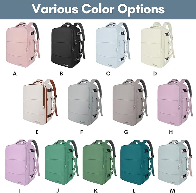 Taygeer Laptop Backpack for Women, TSA Approved Carry On with 17.3 inch Laptop Compartment, Cute Daypack for College Travel Essentials, Business Work Backpack for Travel Essentials, Powder Purple