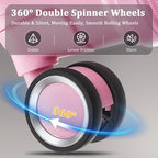 4 Piece Luggage Set, Hardside Expandable Lightweight Suitcase with 360° Mute Spinner Wheels Luggage Sets, TSA Lock, 14/20/24/28 Inch Travel Luggage for Men, Women and Girls (Pink)