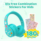 MIDOLA Kids Bluetooth Headphones 68H Play Time,Volume Limit 85/94dB, Foldable Lightweight Wireless Over-Ear Headphone for Kid Toddler Child Pad Tablet,Headsets with Built-in Mic Cyan