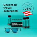 Nonaste Travel Laundry Detergent Pure Clean, (3 Fl Oz, Pack of 3) – Unscented Travel Size, Portable and Lightweight Powerful Enzyme Cleaning Detergent | EWG VERIFIED Laundry Essentials