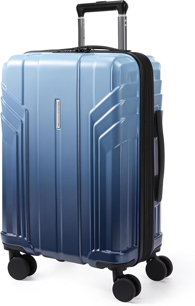 BAGSMART Expandable Carry On Luggage 22x14x9 Airline Approved, 20 Inch Travel Luggage with Spinner Wheels, Lightweight Hard Shell Suitcase Carry on Gradient blue