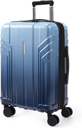 BAGSMART Expandable Carry On Luggage 22x14x9 Airline Approved, 20 Inch Travel Luggage with Spinner Wheels, Lightweight Hard Shell Suitcase Carry on Gradient blue