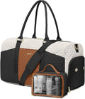 Women Weekender Travel Duffle Bag: Travel Duffel Overnight Bags with Shoe Compartment Large Carry on Tote with Toiletry Bag Weekend Traveling Yoga Gym Hospital Bag for Women with Wet Pocket