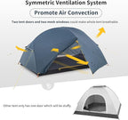 Naturehike Mongar Backpacking Tent, 3 Season Ultralight Lightweight Double Layer Free Standing Tents for Camping Hiking Cycling