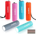 EverBrite 6-Pack Mini Flashlight Set, Small Multicolor Flashlights with Lanyard, 1W Led for Camping, Hiking, Emergencies, 18 AAA Batteries Included, Gift for Christmas Birthday Anniversary
