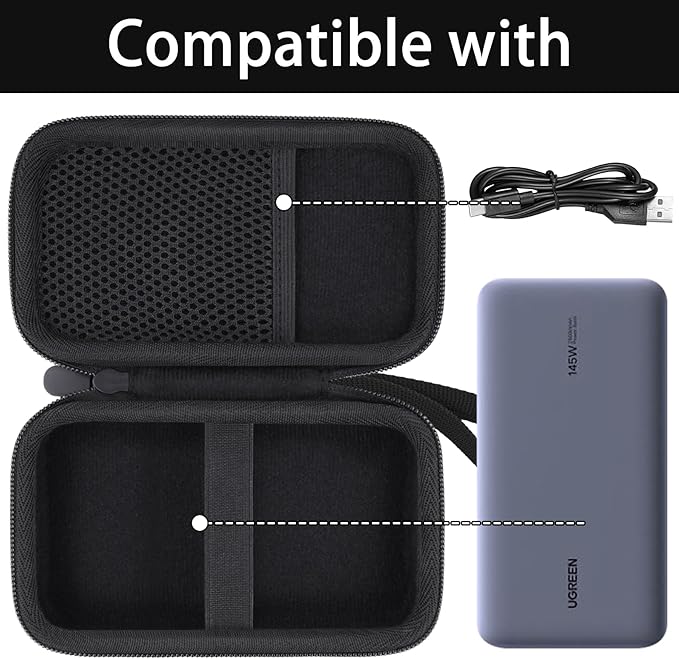 Hard Portable Travel Case Compatible with UGREEN Power Bank 25000mAh 145W Portable Charger,Case Only