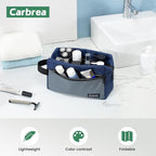 Carbrea Travel Toiletry Bag - Small Toiletry Bag for Men Skincare Bag for Toiletries Accessories Gifts - Navy Blue
