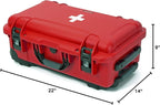 NANUK 935 Wheeled Waterproof First Aid Box Empty – Durable, Medical First Aid Organizer Case, IP67-Rated, Dustproof, Impact-Resistant, and Floats (20.5” x 11.3” x 7.5”) – Red
