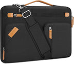 MOSISO 360 Protective Laptop Bag for Men, 15-16 inch Computer Bags Compatible with MacBook Pro 16 inch/Air 15 inch, HP Dell Lenovo Asus, Side Open Messenger Bag with Trolley Sleeve & 4 Pockets, Black