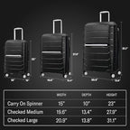Samsonite Freeform Hardside Expandable with Double Spinner Wheels, White, Checked-Medium 24-Inch