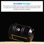 Etekcity Lantern Camping Essentials Lights, Led Flashlight for Power Outages, Battery Operated Lamp for Emergencies, Survival Gear, Hurricane Preparedness Items, Water Resistant, 2 Pack, Black