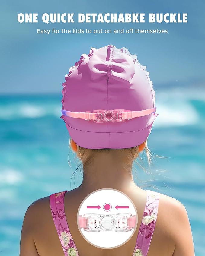 Aegend Swim Goggles for Kids Youth 3-14 Anti-Fog Anti-UV Comfort Fit Goggles for Swimming
