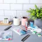 Ziliny 60 Pcs Basic Toiletry Set Homeless Hygiene Kits Homeless Care Package Supplies Travel Toiletry Bulk for Men Women Charity Reusable Supplies