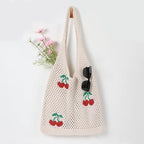 WantGor Crochet Bags, Beach Mesh Tote Bag Womens Shoulder Shopping Handbag Casual Travel Totes Bag Foldable Hobo Bags