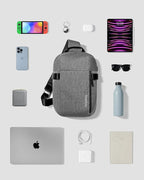 tomtoc 7L Sling Backpack Crossbody Bag for Men Women, EDC Daypack Chest Shoulder bag for 14-inch MacBook Pro M5 Pro/Max, 13" MacBook Air, 13" iPad Air M4/Pro M5, Organized, Daily Use, Work, Travel-S