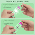 Thopeb– Personal Safety Alarm for Women–135dB Siren, Strobe Light and Rechargeable - Safety Alarm Keychain for Women (Pale Green)