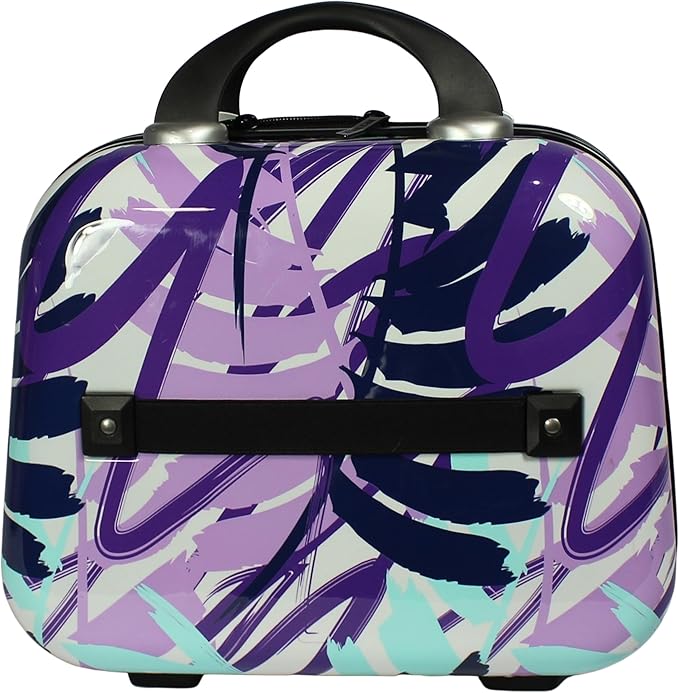 World Traveler VentureX Airline Approved 2-Piece Carry-On Luggage Set – Lightweight Hardside Polycarbonate Suitcase with Spinner Wheels - Tropical Leaves