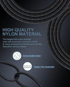 USB A to Lightning Cord, 2Pack/3Ft Nylon Braided iPhone Charger Cable, Apple Approved Fast Charging Power Wire for iPhone 14, 13 Pro Max, 13Pro, 13 Mini, 12 11 10 XR XS X 8 Plus 7 Fast Cargador Chord