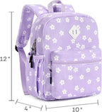 STEAMEDBUN Corduroy Toddler Backpack for Girls Boys 2-4, Kids Preschool Backpack for Kindergarten - Purple Floral