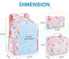mommore Kids Backpack for Boys Girls 4-8 Kindergarten Elementary School Backpack with Lunch Box - 15” H Fit Folder