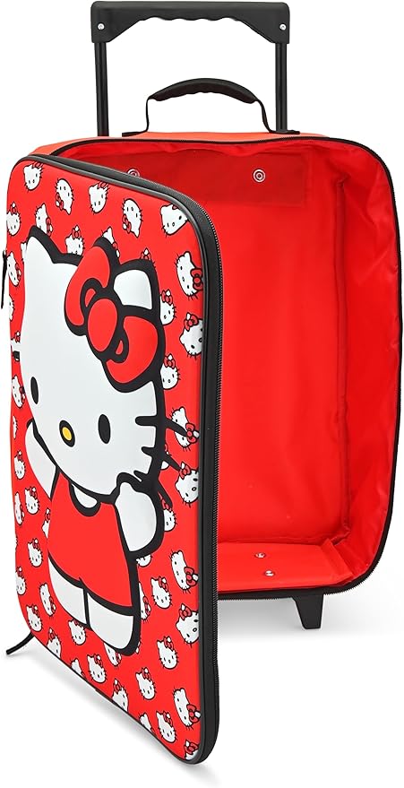 Fast Forward Hello Kitty 16" Soft Luggage - Cute & Durable Carry-On Suitcase for Travel 16X12X5