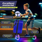 smilesun Top Opening Scooter Luggage for Kids & Adults，Foldable Scooter Suitcase with Front Opening，Lightweight Carry On Riding Suitcase For Children Teenagers Adults（21" Blue）