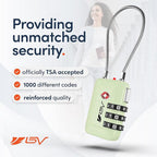 TSA Accepted Luggage Travel Lock, Set-Your-Own Combination Lock for School Gym Locker, Luggage Suitcase Baggage Locks, Filing Cabinets, Toolbox, Case (Mint Green, 1 Pack)
