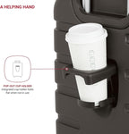 SwissGear 7366 Signature Hardside Expandable Luggage with Spinner Wheels, TSA Lock, Cup-Holder, Chocolate, Carry-On 19-Inch