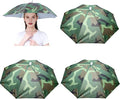 3 Pack Umbrella Hat, Sports Head Umbrella Hats for Adult Women, 26" Diameter Folding Waterproof Rainbow Fishing Headwear for Outdoor Party Beach Hiking