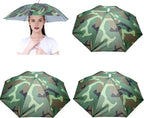 3 Pack Umbrella Hat, Sports Head Umbrella Hats for Adult Women, 26" Diameter Folding Waterproof Rainbow Fishing Headwear for Outdoor Party Beach Hiking