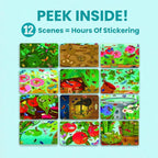Cupkin Hello Bugs Sticker Book Activity for Kids, Toddler Airplane Travel Essentials, 500+ Bugs Stickers for Kids + 12 Scenes + 12 Coloring Book Pages, Bug Lover Gift, Children's Crafts Ages 2–8 Years