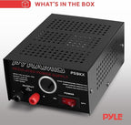 Pyramid PS9KX Universal Compact Bench Power Supply-5 Amp Linear Regulated Home Lab Benchtop Converter w/ 13.8 Volt DC 115V AC 70 Watt Input, Screw Type Terminal, 12V Car Cigarette Lighter