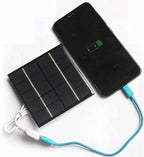 Alomejor Portable Solar Charger,efficient 1.2W 5V mini polycrystalline Solar Panel USB for Travelers Hikers Campers Emergency Outdoor use