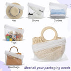 Ouligay 10 PCS Purse Dust Bags for Handbags 19x12.5inch Dust Cover Bag for Purses with Drawstring Non-woven Handbag Travel Organizer, Shoe Travel Package for Purses Handbags Shoes Boots Purse