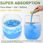 AOKE Portable Toilet Powder, Lemon 100 Pack Poo Gel for Camping Eco Absorbent Gel Liquid Waste Gelling and Deodorizing Powder, Emergency Toilet Waste Treatment for Outdoor Camping Hiking