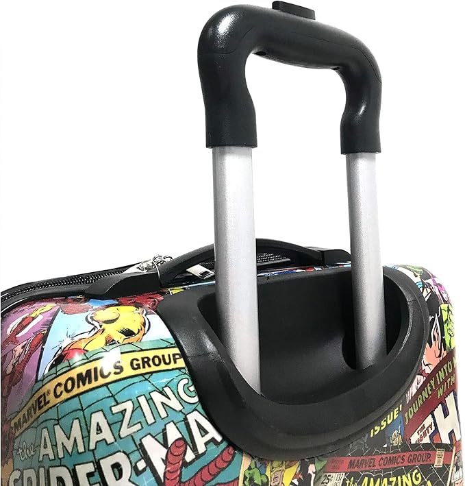 Fast Forward Marvel Comic Heroes Hard-Sided Tween Spinner Luggage, 20 Inches Carry-On Travel Trolley Marvel Suitcase for Kids