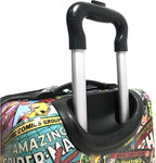 Fast Forward Marvel Comic Heroes Hard-Sided Tween Spinner Luggage, 20 Inches Carry-On Travel Trolley Marvel Suitcase for Kids