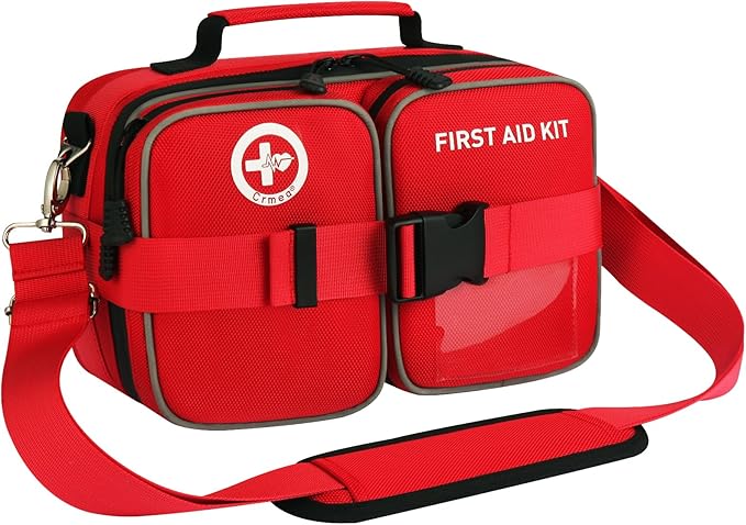 516 Piece First Aid Kit for Car, Travel & Home, FSA Eligible HSA Items - Large Professional Waterproof Compact Labeled Emergency Kit with Molle Shoulder Strap for Camping, Hiking & Survival