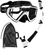 Aegend Snorkeling Gear for Adults Youth Kids, Snorkel Mask with Top Dry Valve - Panoramic View Anti-Leak and Anti-Fog with Mesh Bag for Snorkeling, Scuba Diving, Freediving & Swimming