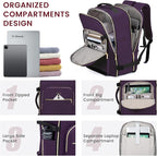 LOVEVOOK 50L Large Travel Backpack for Women Men Fits 17 Inch Laptop, Carry on Backpack for Traveling on Airplane, Personal Item Bag Airline Approved, Business Causal Weekender Backpacks