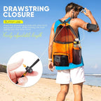 HOHOM Swim Mesh Beach Bag, Waterproof Gym Bags for Women and Men, Large Pool Bag Swimming Gear Drawstring Backpack