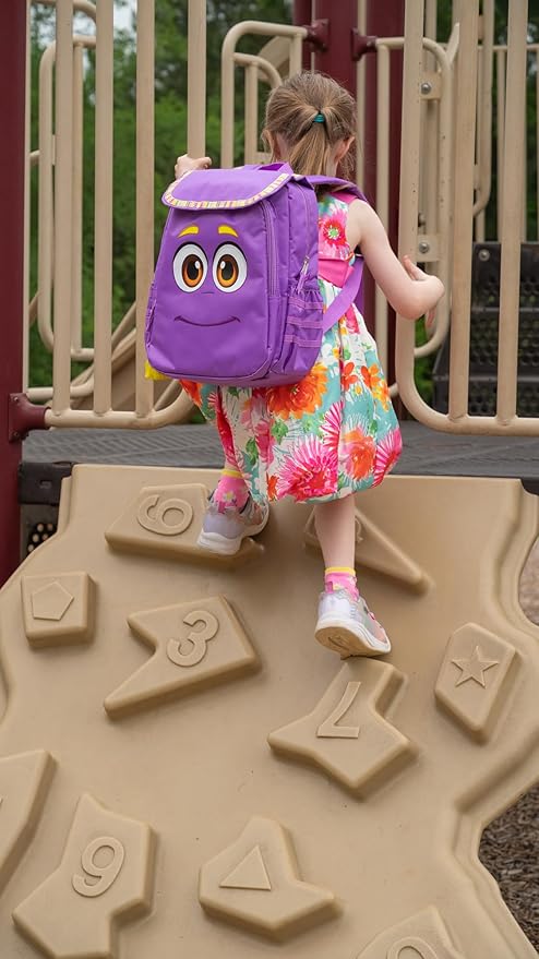 AI ACCESSORY INNOVATIONS Dora The Explorer’s Backpack, 12” Girls Mini Cosplay Backpack, Purple